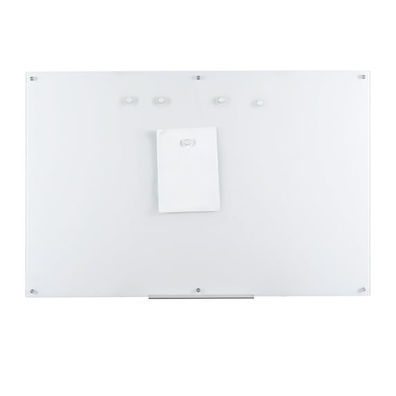 Furinno Eddington Magnetic Glass Dry Erase Board, 39 x 59 Inches, White