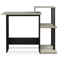 Furinno Efficient Home Laptop Notebook Computer Desk, Oak Grey/Black