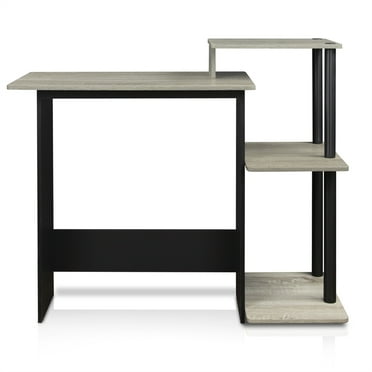 Furinno Efficient Home Laptop Notebook Computer Desk, Oak Grey/Black