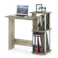 thumbnail image 1 of Furinno Efficient Home Laptop Notebook Computer Desk, Sonoma Oak/White, 1 of 7