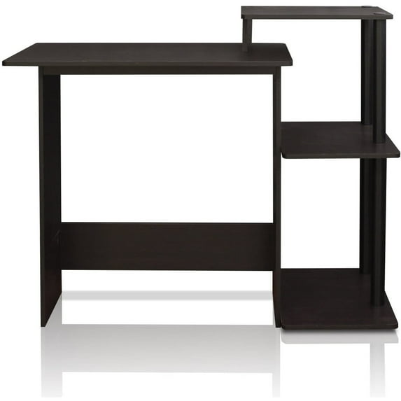 Furinno Efficient Wood Home Laptop Notebook Computer Desk in Espresso/Black