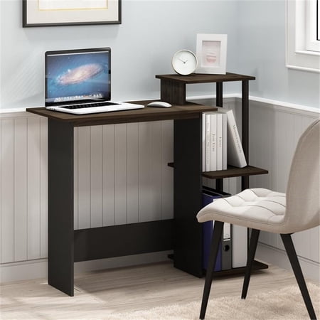 Furinno Efficient Adult Classic Storage Rectangular Desk with Hardware, Columbia Walnut/Brown