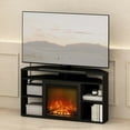 thumbnail image 1 of Furinno Electric Fireplace Corner TV Stand, Entertainment Center for TV up to 55 Inch, 1 of 8