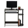 thumbnail image 1 of Furinno Engineered Wood Simplistic Computer Desk in Dark Brown/Black, 1 of 5