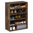thumbnail image 1 of Furinno FANO 5-Tier Stackable Shoe Rack for Closet Entryway Amber Pine, 1 of 5