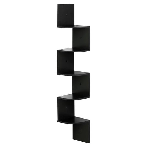 Furinno Rossi 7.8" x 7.8" 5-Tier Furniture Espresso Floating Shelves
