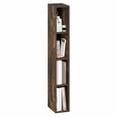 thumbnail image 1 of Furinno FULDA 4-Tier 6-In Width Narrow Bookcase 9.3 x 5.9 x 41.6 Amber Pine, 1 of 8