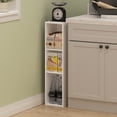 thumbnail image 1 of Furinno FULDA Book Shelf, 3-Tier Narrow Bookshelf, Bookcase with 8-In Width Storage Shelf, 9.3 x 7.9 x 31.5, for Living Room, Bedroom, Home Office, Plain White, 1 of 5