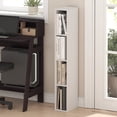 thumbnail image 1 of Furinno FULDA 4-Tier 6-In Width Narrow Bookcase 9.3 x 5.9 x 41.6 White, 1 of 5