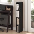 thumbnail image 1 of Furinno FULDA 4-Tier 6-In Width Narrow Bookcase 9.3 x 5.9 x 41.6 Blackwood, 1 of 5