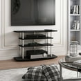 thumbnail image 1 of Furinno Frans Turn-N-Tube 4-Tier TV Stand for TV up to 46, Black Oak, 1 of 6