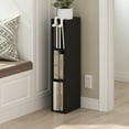 thumbnail image 1 of Furinno Fulda 3-Tier Space Saving Storage Shelf Bookcase, 6-Inch Width, Blackwood, 1 of 7