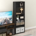 thumbnail image 1 of Furinno GEHRY 5-Tier Media Storage with AdJUSTable Shelves in Blackwood, 1 of 6