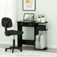 thumbnail image 1 of Furinno Go Green Home Laptop Notebook Computer Desk/Table, Americano/Stainless Steel, 1 of 7