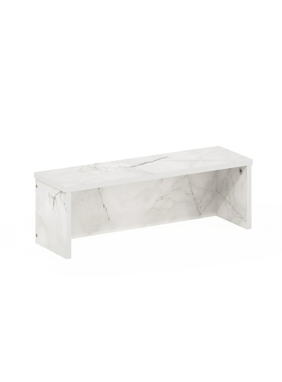 Furinno Helena 18-Inch Kitchen Counter Stackable Organizer Shelf, Marble White
