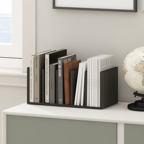 Furinno Hermite Desk Organizers and Accessories with File Holder, Office Organization, Desk Top Book Shelf, for Office Supplies, Black Espresso