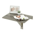 thumbnail image 1 of Furinno Hermite Grey Folding Table, Wall Mount Floating Table, 23.6 x 30.4 x 17.3, Easy Assembly, For Living Room, Office, Bedroom, Apartment, Grey Oak, 1 of 5