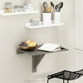 thumbnail image 1 of Furinno Hermite Wall Mounting Folding Table, French Oak, 1 of 8