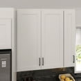 thumbnail image 1 of Furinno Shaker Wall Kitchen Cabinet in Shaker White 2-Door-3 Shelves, Ready to Assemble, 33 in. W x 12 in. D x 42 in. H, White, 1 of 8