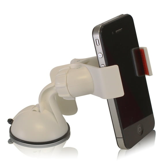 Furinno Easy Mount Suction Universal Car Phone Mount Holder, White