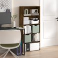 thumbnail image 1 of Furinno JAYA 5-Tier AdJUSTable Bookshelf 52 Inch Tall Bookcase Amber Pine, 1 of 5
