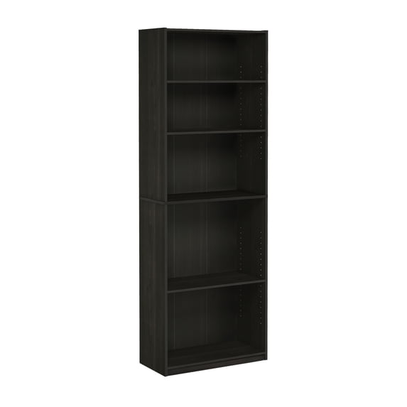 Furinno JAYA Simply Home 5-Shelf Bookcase, Adjustable Shelves, Espresso