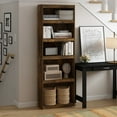 thumbnail image 1 of Furinno JAYA Enhanced Home 5-Tier Shelf Bookcase, Amber Pine, 1 of 6