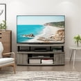 thumbnail image 1 of Furinno JAYA Large Entertainment Center Hold up to 55-IN TV, French Oak Grey/Black, 1 of 7