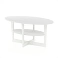 Furinno JAYA Oval Coffee Table, White