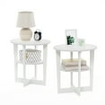 thumbnail image 1 of Furinno JAYA Oval End Table, Set of Two, White, 1 of 5