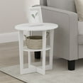 thumbnail image 1 of Furinno JAYA Oval End Table, Side Table, Nightstand, White, 1 of 6