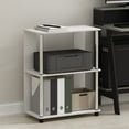 thumbnail image 1 of Furinno JAYA Simple Design Bookcase, White Oak/Chrome, 1 of 5