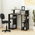 thumbnail image 1 of Furinno JAYA Simple Design Computer Writing Desk, Walnut, 1 of 9