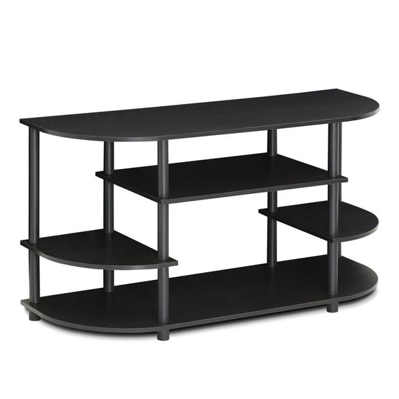 Furinno JAYA Simple Design Corner TV Stand-Style:Espresso/Black