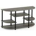 thumbnail image 1 of Furinno JAYA Simple Design No Tool TV Stand, Gray & Black, 1 of 5