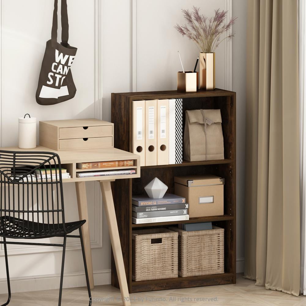 Furinno JAYA Simple Home 3-Tier Open Assembly Adjustable Shelf