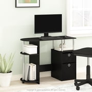 Furinno 15111 JAYA SIMPLISTIC Computer Study Desk with Bin Stainless Steel Tubes