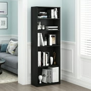 Furinno JAYA Simply Home 5-Shelf Bookcase, Black