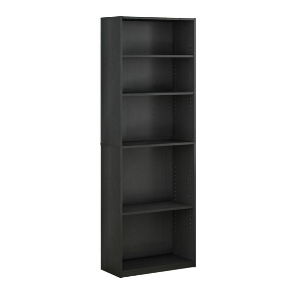 Furinno JAYA Simply Home 5-Shelf Bookcase, Black
