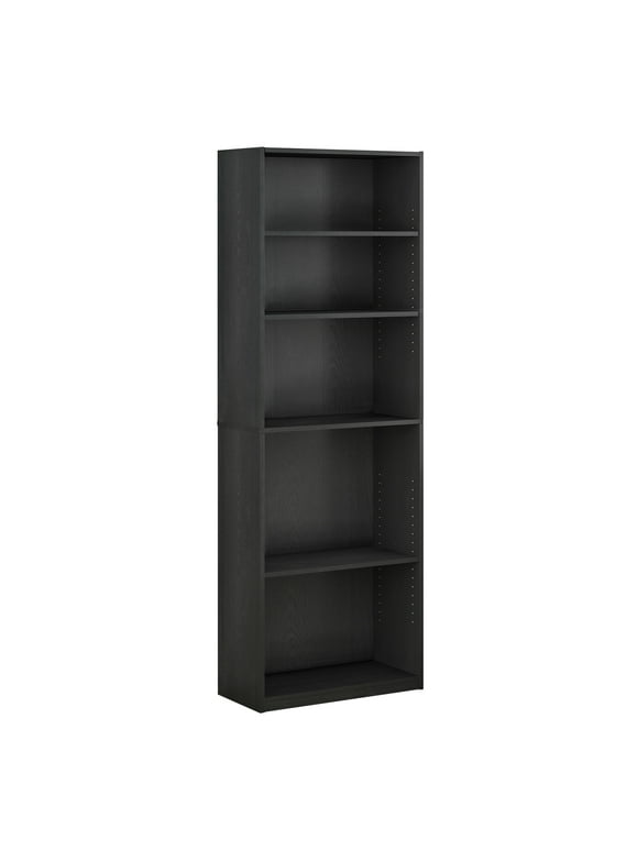 Furinno JAYA Simply Home 5-Shelf Bookcase, Black