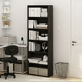 thumbnail image 1 of Furinno JAYA Simply Home Free Standing Adjustable 6-Tier Open Storage Bookcase, Espresso, 1 of 6
