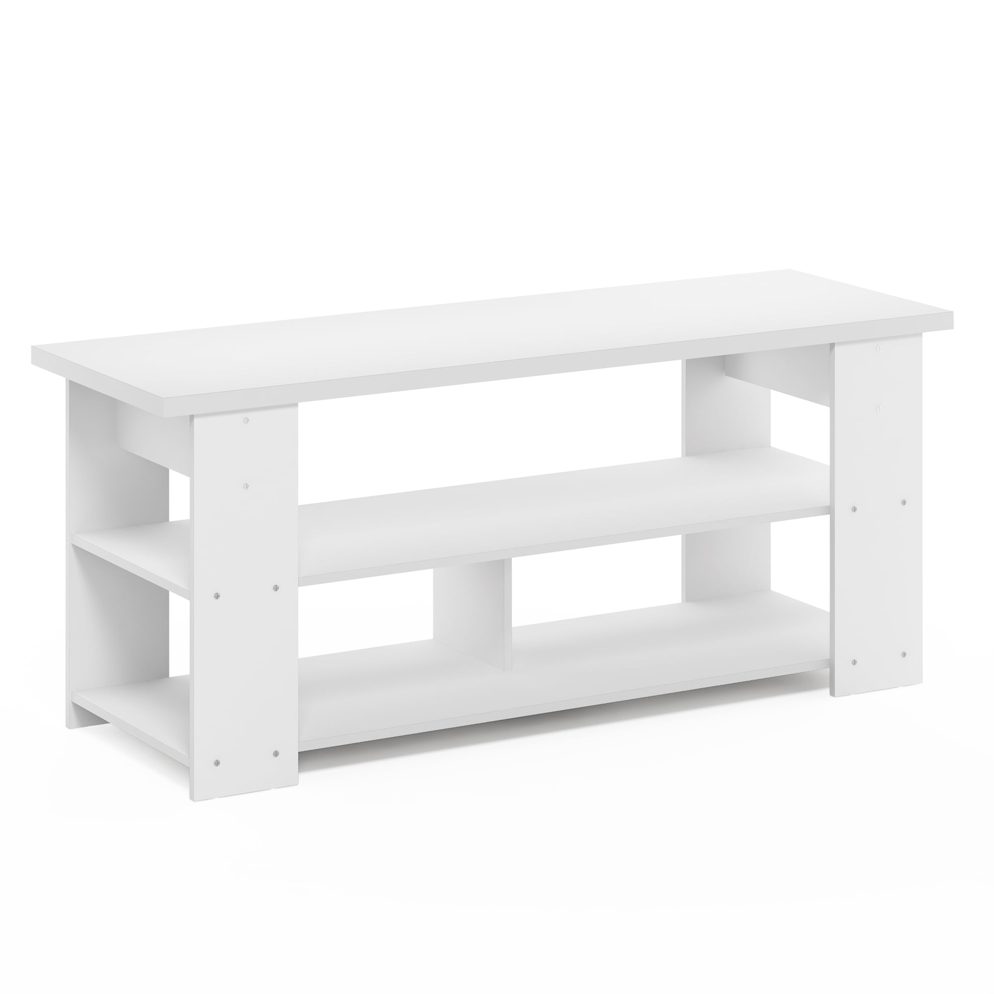 Furinno JAYA 55Inch TV Stand, White, Entertainment Center, Easy