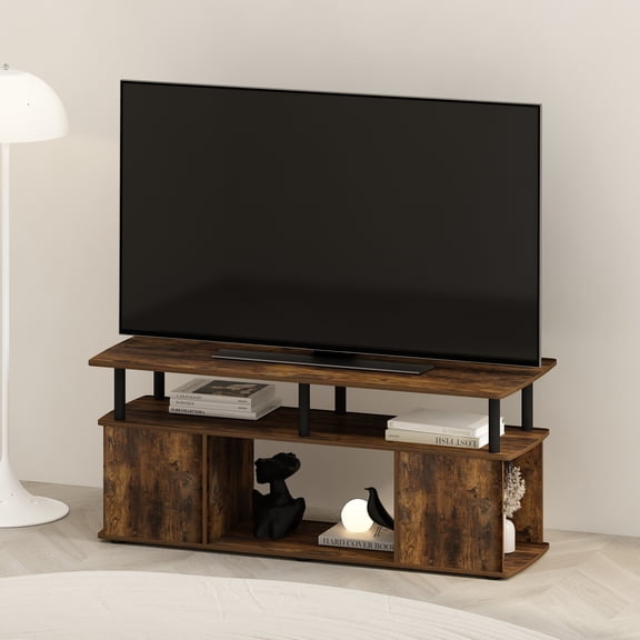 Furinno JAYA Utility Design Coffee Table, Amber Pine/Black