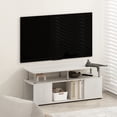 thumbnail image 1 of Furinno JAYA Utility Design Coffee Table, White Oak, Stainless Steel Tubes, 1 of 6