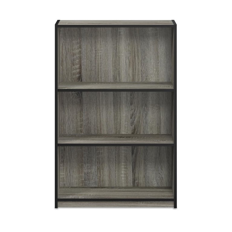 Furinno JAYA Wood Simple 3-Tier AdJUSTable Shelf Bookcase in