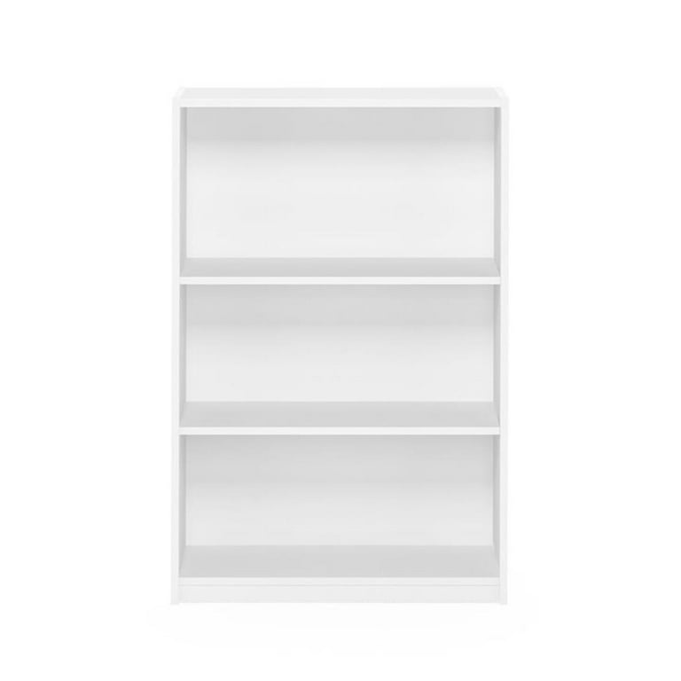 ブックシェルフ　ホワイト　白　3×3 Furinno JAYA Simple Home 3-Shelf Bookcase, White - Walmart.com