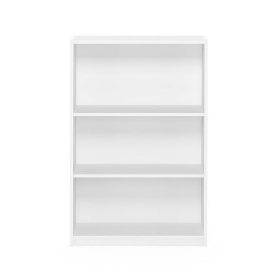 Furinno JAYA Simple Home 3-Shelf Bookcase, White