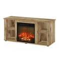 thumbnail image 1 of Furinno Jensen 55 Inch TV Stand with Fireplace, Flagstaff Oak, 1 of 7