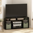 thumbnail image 1 of Furinno Jensen Corner TV Stand TV up to 55 Inches, Espresso, 1 of 7