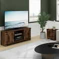 thumbnail image 1 of Furinno Jensen Farmhouse TV Cabinet with Barn Door for TV up to 70 Inch, Rustic Brown, 1 of 13